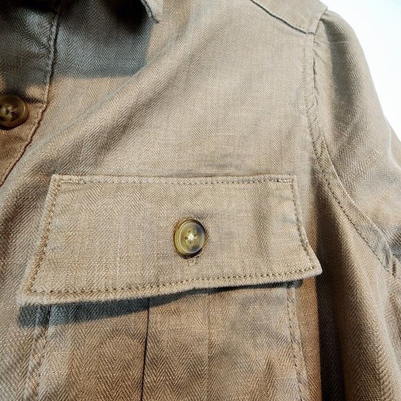 Evereve Level 99 Emme Belted Utility Jacket Linen Lyocell Blend Eco Friendly XS - Picture 10 of 11